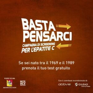 Immagine della campagna di screening per l'epatite C Regione Sicilia rivolta ai nati tra il 1969 e il 1989